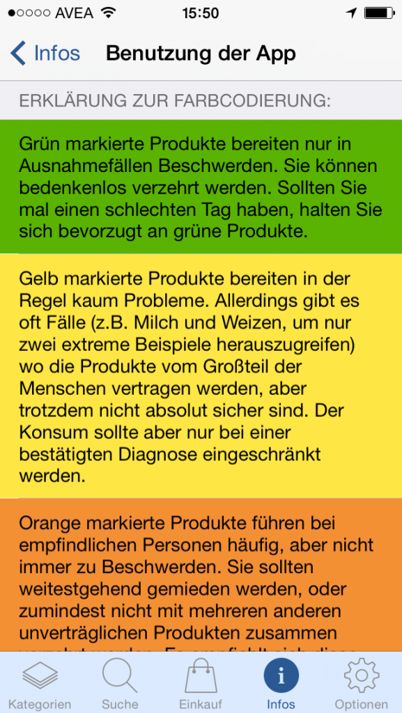 App-Review: Food Intolerances - Histamin, Fructose and more. A handy guide for your phone / Erfahrungsbericht: Histamin, Fructose & Co. - Eine App für den Alltag // fructopia.de