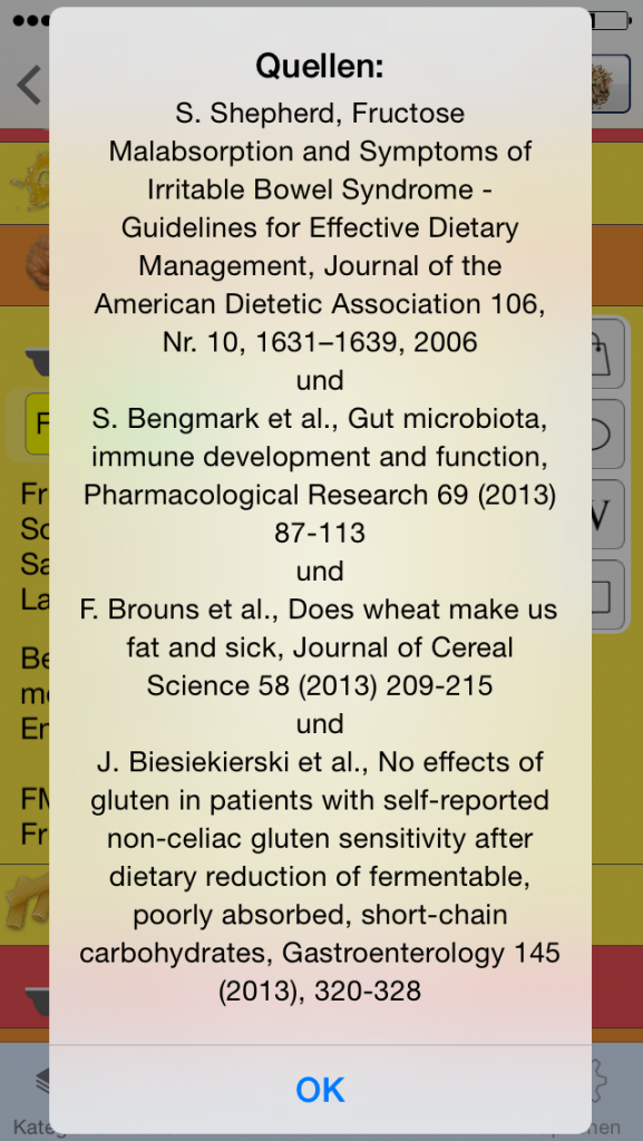 App-Review: Food Intolerances - Histamin, Fructose and more. A handy guide for your phone / Erfahrungsbericht: Histamin, Fructose & Co. - Eine App für den Alltag // fructopia.de