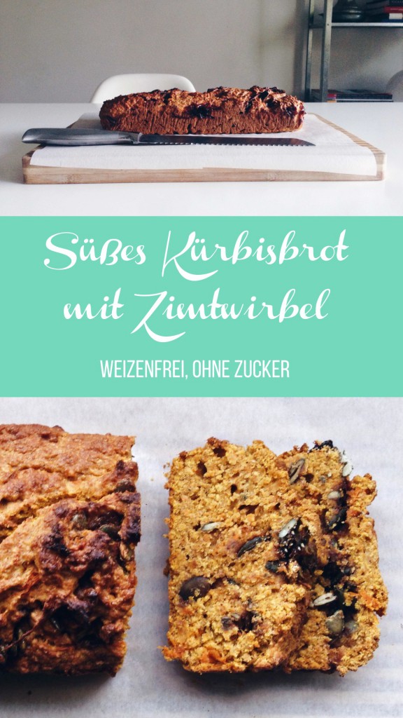 Süßes Kürbisbrot mit Zimtwirbel - Ohne Fructose und Weizenfrei backen