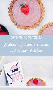 Dieses neue Rezept ist wahrhaftig königlich: Gluten-freie Hanfsamen Törtchen mit fructosearmer Erdbeer-Himbeer-Creme // fructopia.de
