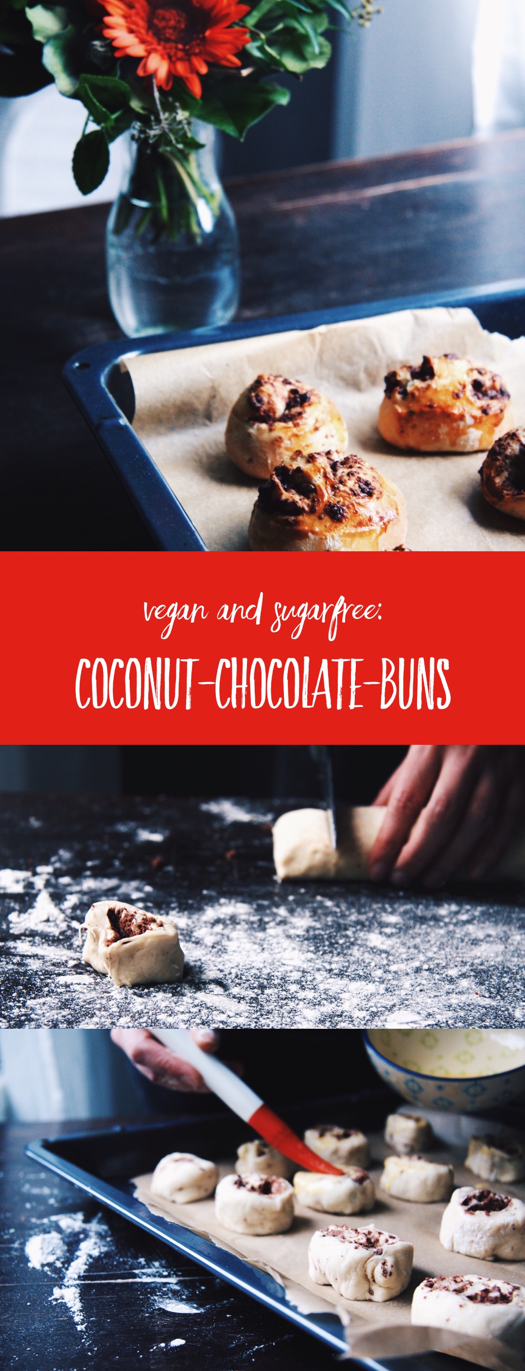 Delicious Coconut-Chocolate-Buns for cozy winter weekends (vegan, fructose-friendly, wheat-free, lowFODMAP) // fructopia.de/en