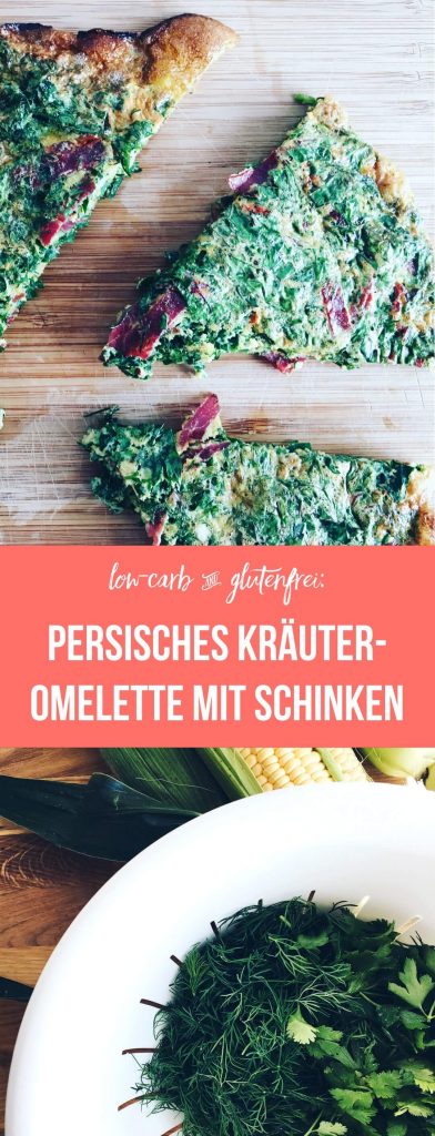 Persisches Kräuter-Omelette mit Schinken | fructosearm, FODMAP, low-carb, gluten-frei | fructopia.de