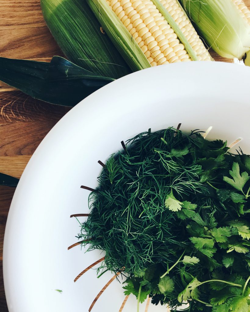 Persian Herb Fritatta with Cilantro, Parsley and Dill for Brunch